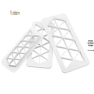3-in-1 Geometry Cake Fondant Cutter &amp; Cookie Cutter Set - thebakingtools.com