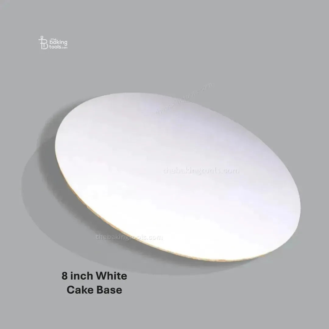 8 inches White Colour MDF Round Cake Base Cake Dial - Pack of 10 (NO COD) - thebakingtools.com