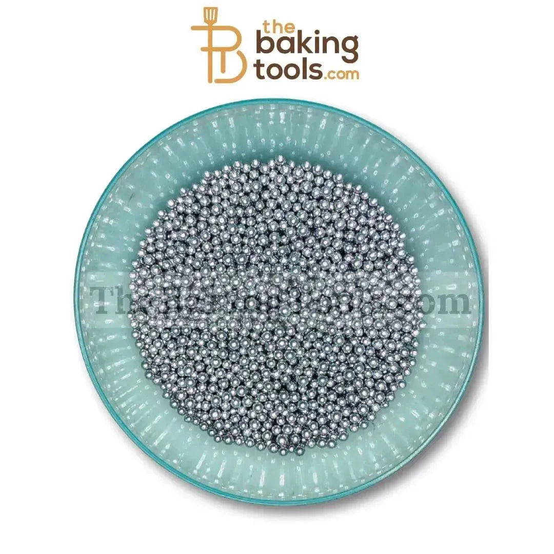 Decorative Silver Balls- 4 mm - thebakingtools.com