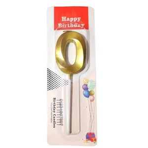 0 Zero Golden Number Candle - thebakingtools.com