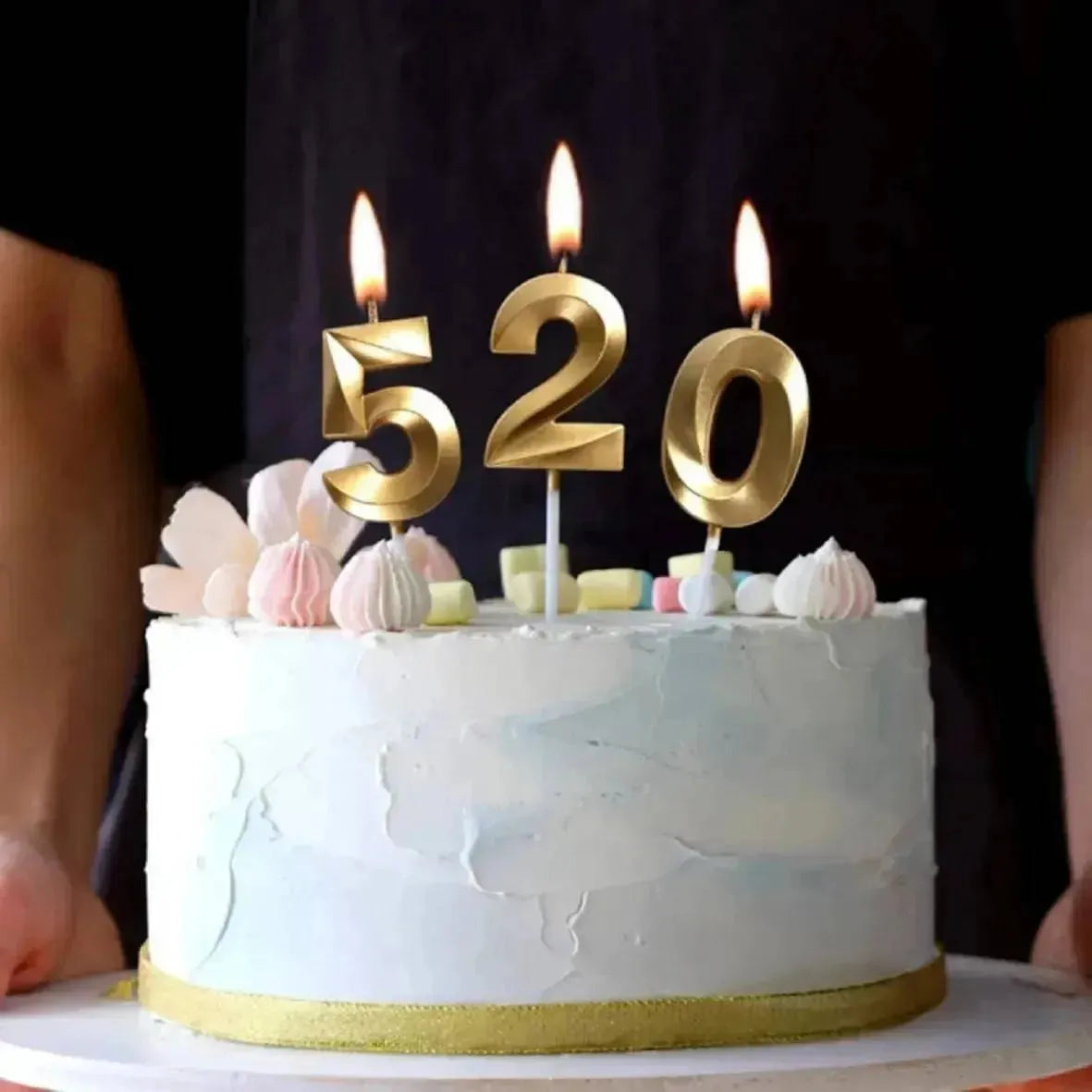 0 Zero Golden Number Candle - thebakingtools.com