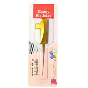 1 One Golden Number Candle - thebakingtools.com