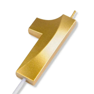 1 One Golden Number Candle - thebakingtools.com