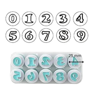 10 PCs Cake Decorating Number Cutter Plunger - thebakingtools.com