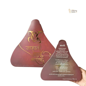 11 Cavity Modak Shaped Hamper Boxes With Golden Tray Clear Transparent Lid And Printed Modak Box Cover (Pack of 5) - thebakingtools.com