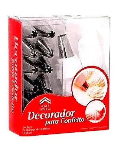 15 Pcs. Papa Decor Piping Nozzle Bag Set (12 Nozzles + 1 Coupler + 1 Icing Bag + 1 Connector) - thebakingtools.com