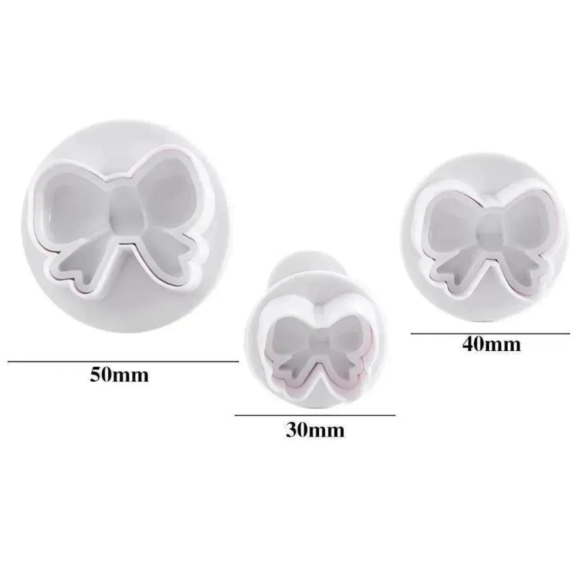 3 PCs Bow-Shaped Plunger Cutter - thebakingtools.com