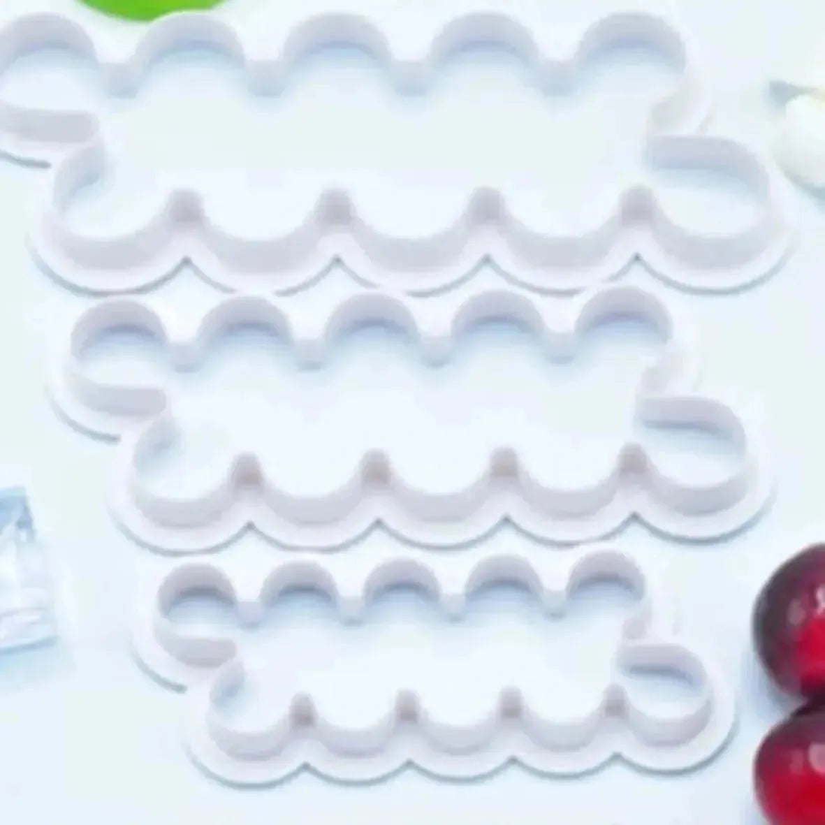 3 Pcs Rose Fondant Biscuit Cookie Plunger Cutter - thebakingtools.com