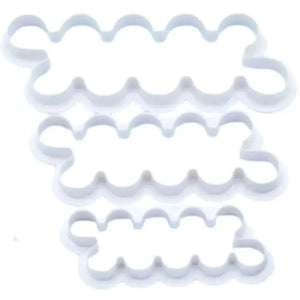 3 Pcs Rose Fondant Biscuit Cookie Plunger Cutter - thebakingtools.com