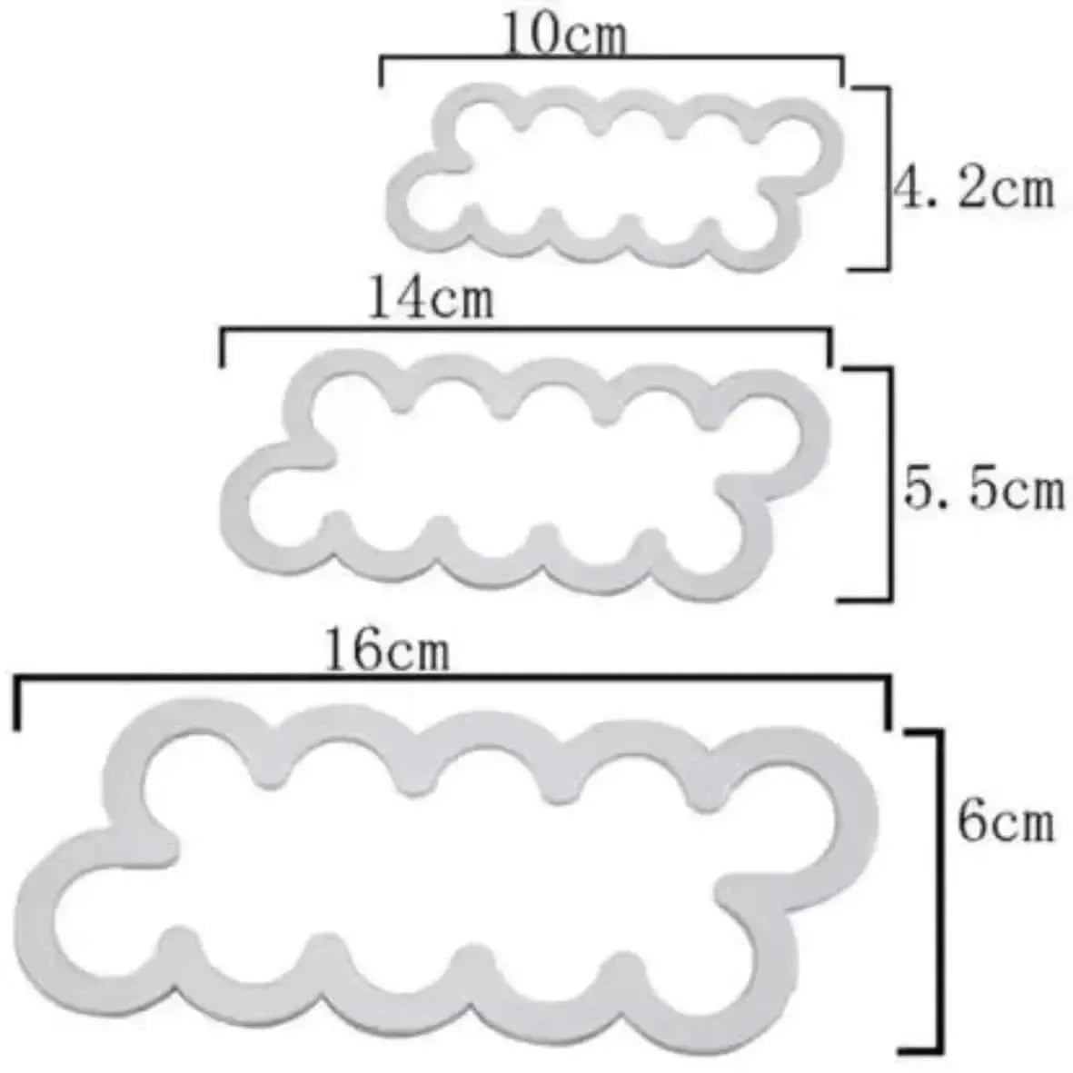 3 Pcs Rose Fondant Biscuit Cookie Plunger Cutter - thebakingtools.com