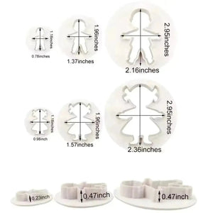 3 PCs set Little Girl Plunger Cutters - thebakingtools.com