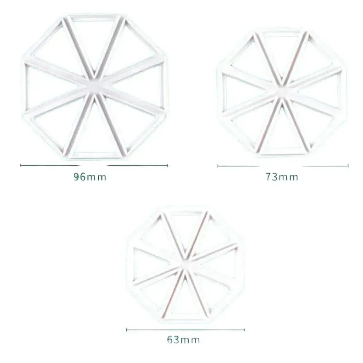 3 PCs Set Triangular Pastry Plunger Cutter - thebakingtools.com