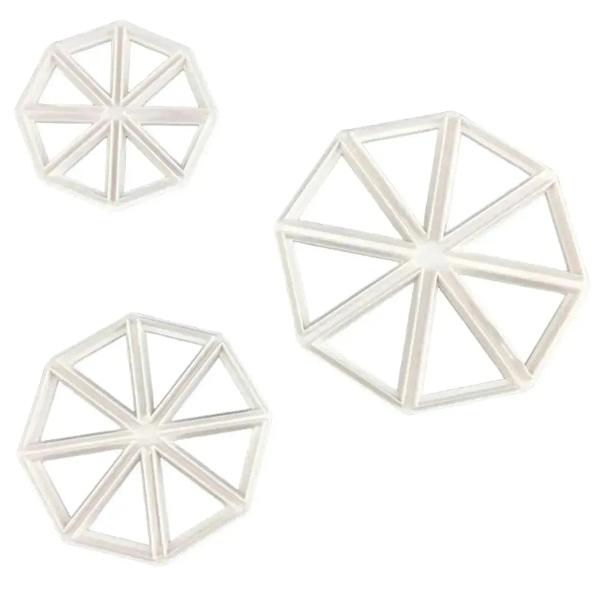 3 PCs Set Triangular Pastry Plunger Cutter - thebakingtools.com