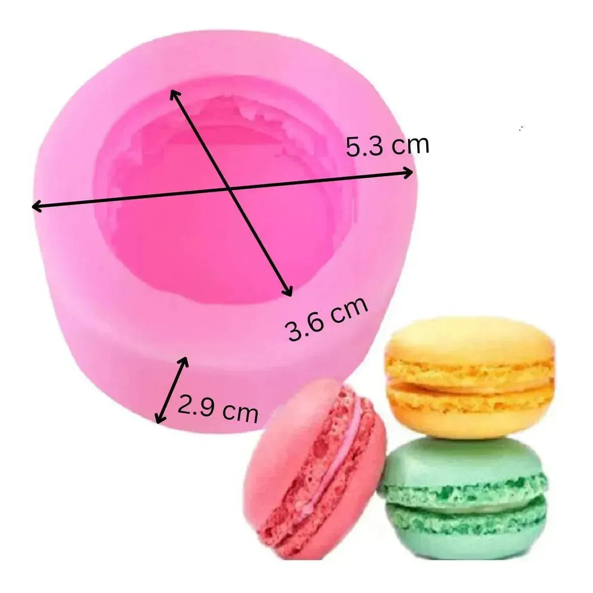 3D Macaroon Cookie Silicone Fondant Gum Paste Mould - thebakingtools.com
