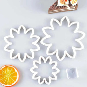 3Pcs Daisy Flower Shape Plunger Cutter - thebakingtools.com