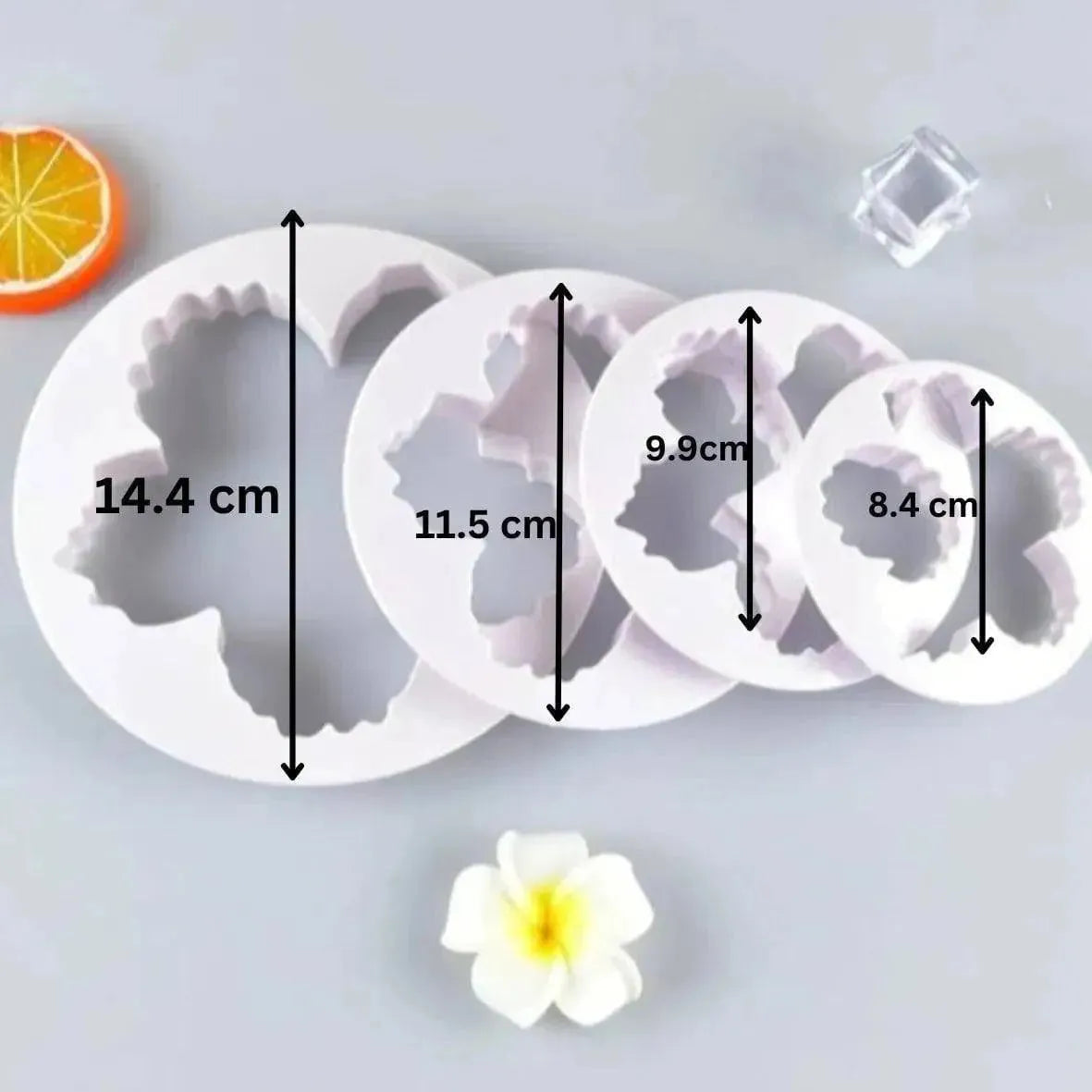4 PCs Large Peony Plunger Cutter - thebakingtools.com