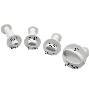 4 PCs Oval Plunger Cutter - thebakingtools.com
