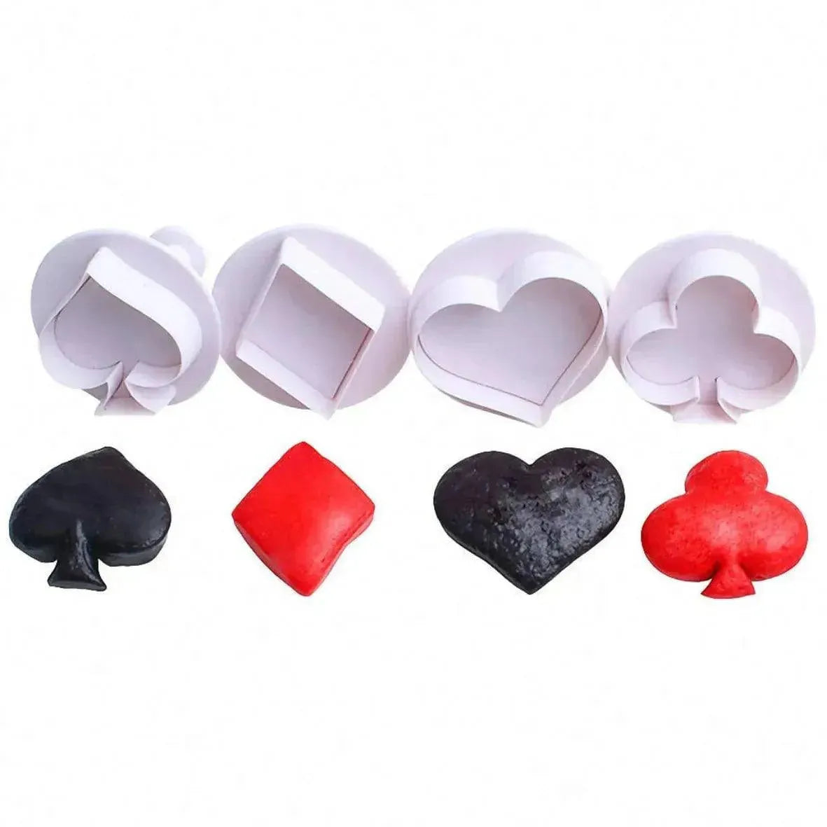 4 PCs Poker Shape Plunger Cutter - thebakingtools.com