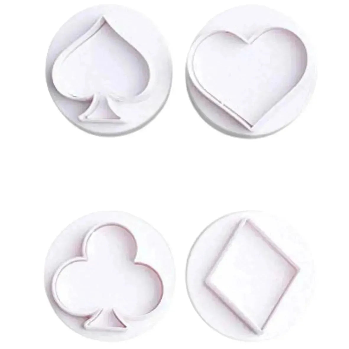 4 PCs Poker Shape Plunger Cutter - thebakingtools.com