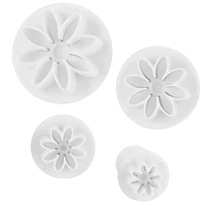 4 Pcs Small Daisy Plunger Cutters - thebakingtools.com