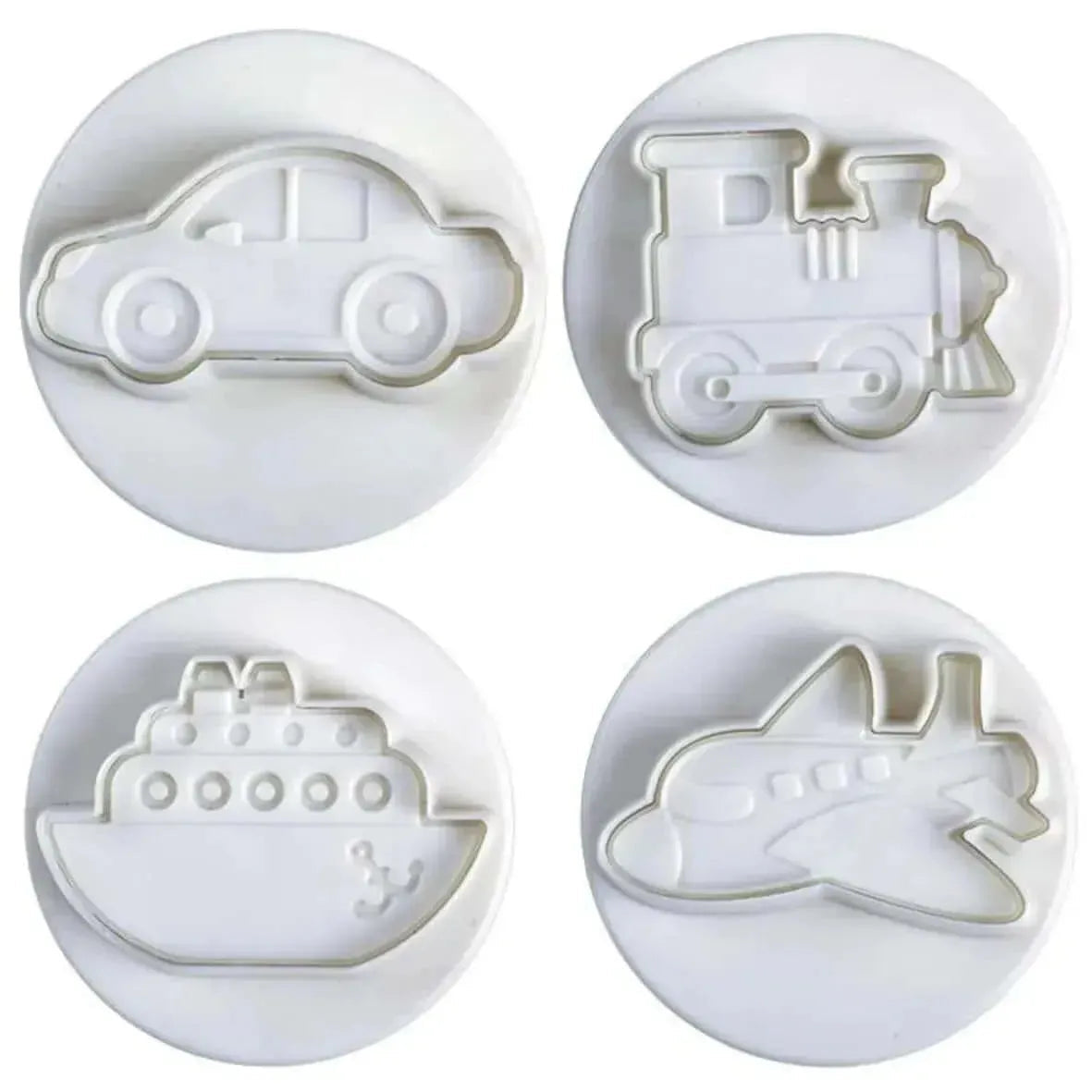 4 Pcs Transport Vehicle Plunge Cutter - thebakingtools.com