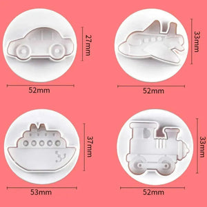 4 Pcs Transport Vehicle Plunge Cutter - thebakingtools.com