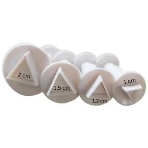 4 PCs Triangle Plunger Cutter - thebakingtools.com