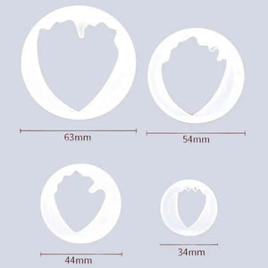 4Pcs Peony Flower Plunger Cutter - thebakingtools.com