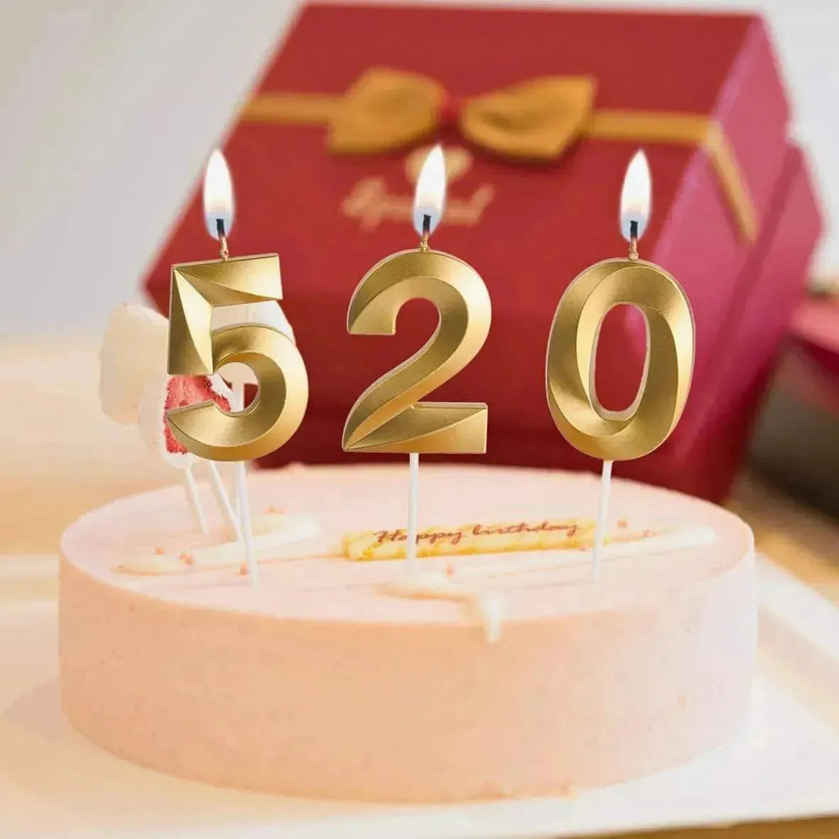 5 Five Golden Number Candle - thebakingtools.com