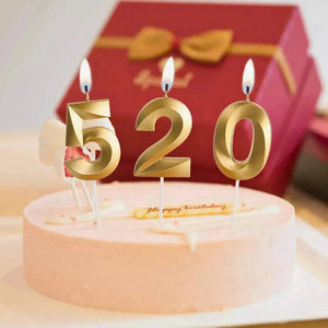 5 Five Golden Number Candle - thebakingtools.com