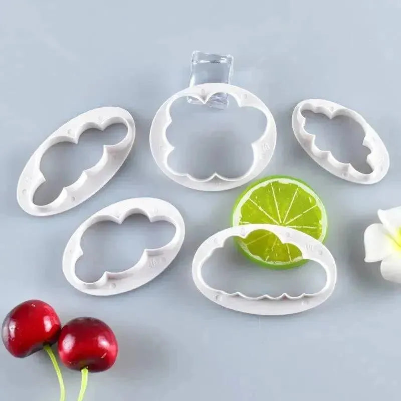 5 PCs Cloud Shape Plunger Cutter - thebakingtools.com