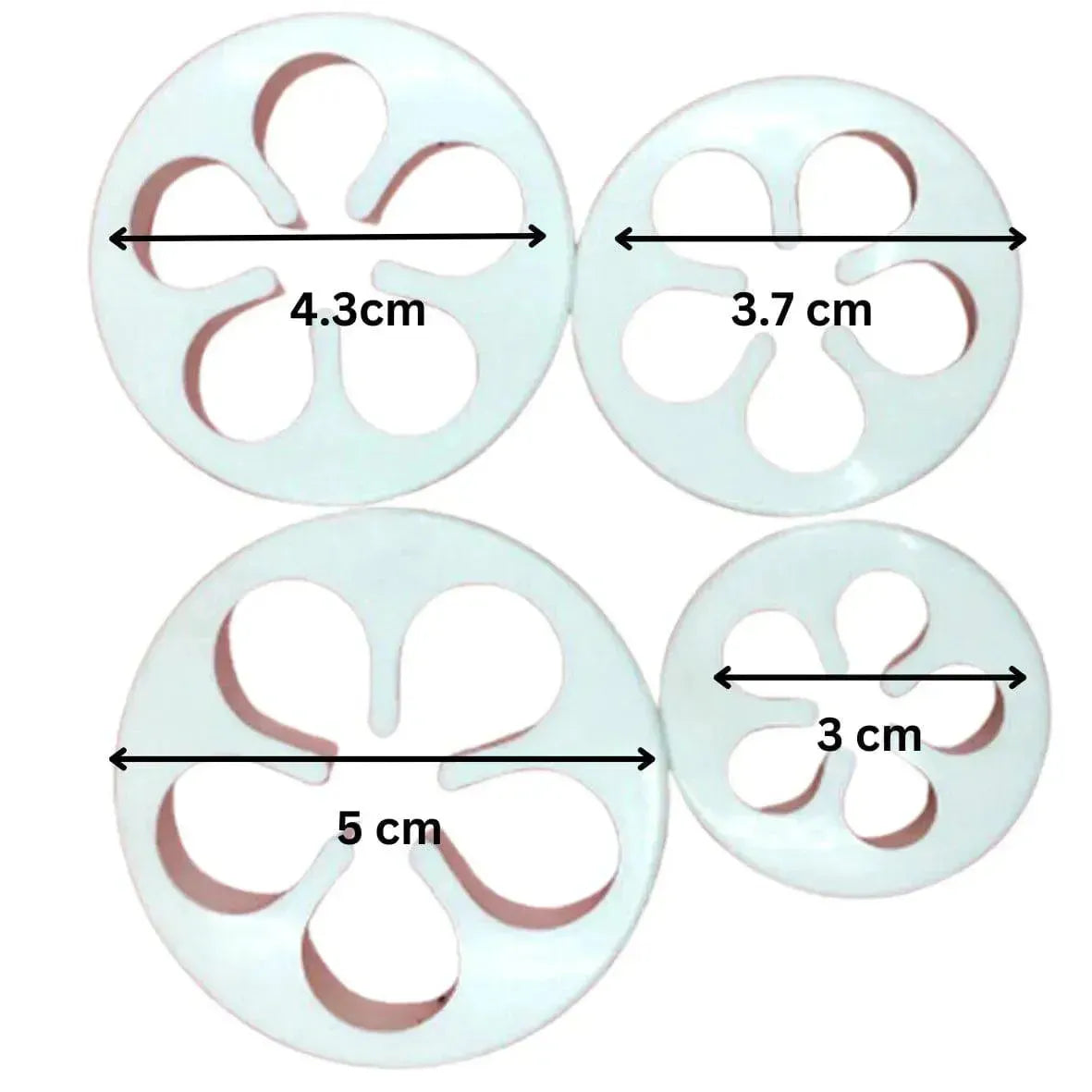 5 Petal Roses Plunger Cutter - thebakingtools.com