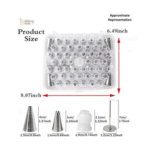 52 Pieces Cake Icing Nozzles Set - thebakingtools.com