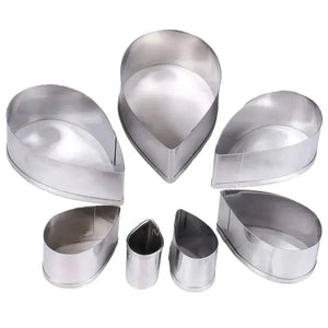 6 Pcs Austin Rose Petals Fondant Biscuit Cookie Plunger Cutter - thebakingtools.com