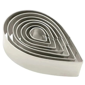 6 Pcs Austin Rose Petals Fondant Biscuit Cookie Plunger Cutter - thebakingtools.com