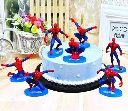 7Pcs Spiderman Toy Set | Spiderman Cake Topper - thebakingtools.com