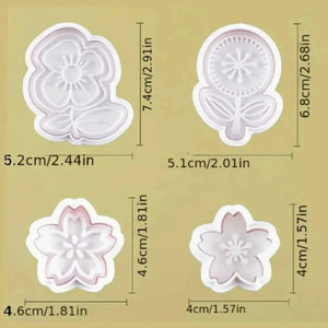 8 PCs Mix Flower Plunger Cutter - thebakingtools.com