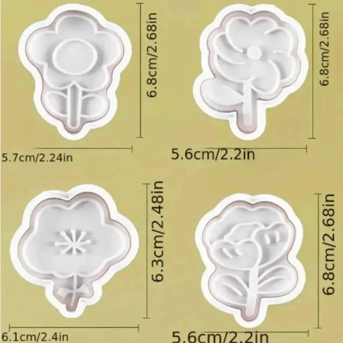 8 PCs Mix Flower Plunger Cutter - thebakingtools.com
