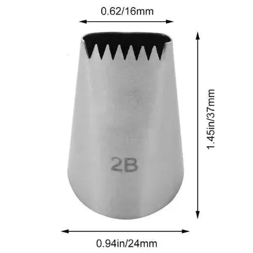 Basket Weave Nozzle | Medium Nozzle 2B | Basketweave Tip - thebakingtools.com