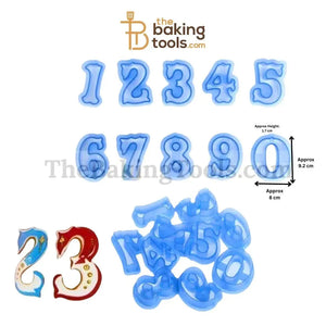 Big Blue Jumbo Number Plunger Cutter - thebakingtools.com
