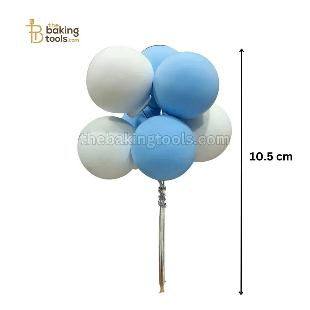 Blue And White Balloon Soft Ball Cake Topper - thebakingtools.com