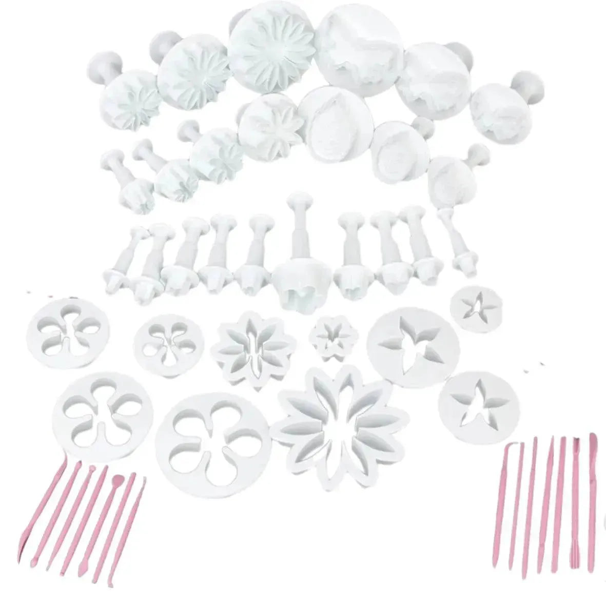 Cake Decorating Fondant Cutter Plunger Set (47 pcs) - thebakingtools.com