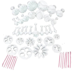 Cake Decorating Fondant Cutter Plunger Set (47 pcs) - thebakingtools.com