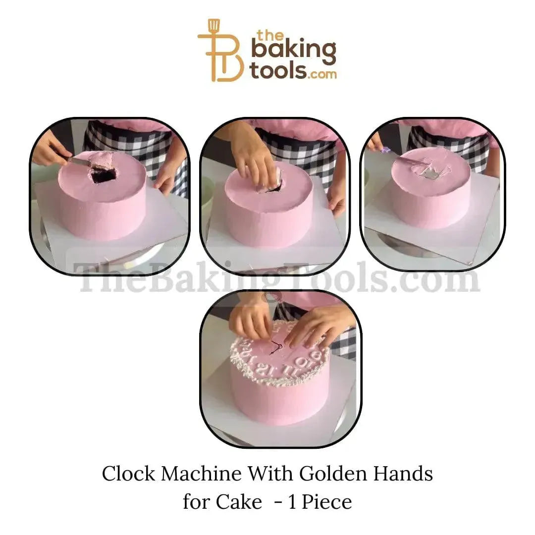 Clock Machine With Golden Hands for Cake - 1 Piece (D.I.Y.) - thebakingtools.com