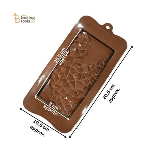 Crystal Design Chocolate Silicone Chocolate Bar Mould - thebakingtools.com
