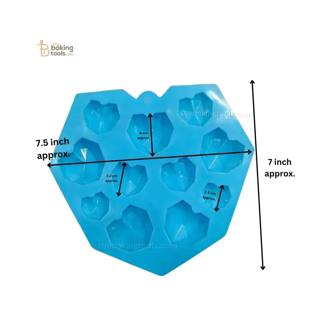 Small Pinata Diamond Heart Shaped Silicone Chocolate Mould - thebakingtools.com