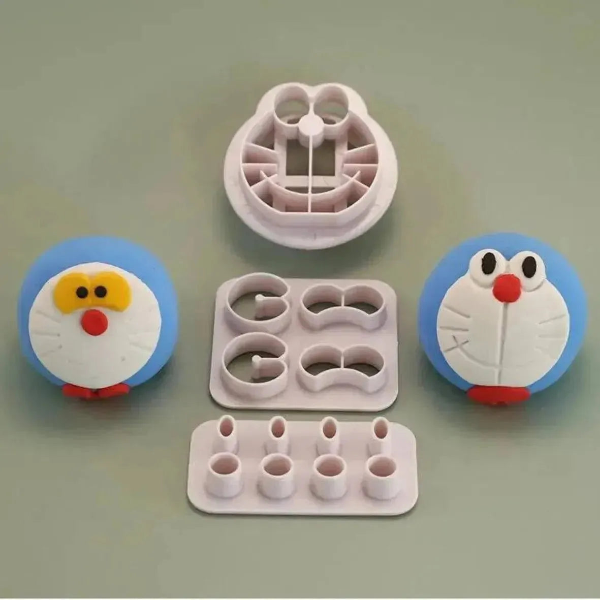 Double Side Doraemon Plunger Cutter Cut Fondant, Biscuit, Clay - thebakingtools.com