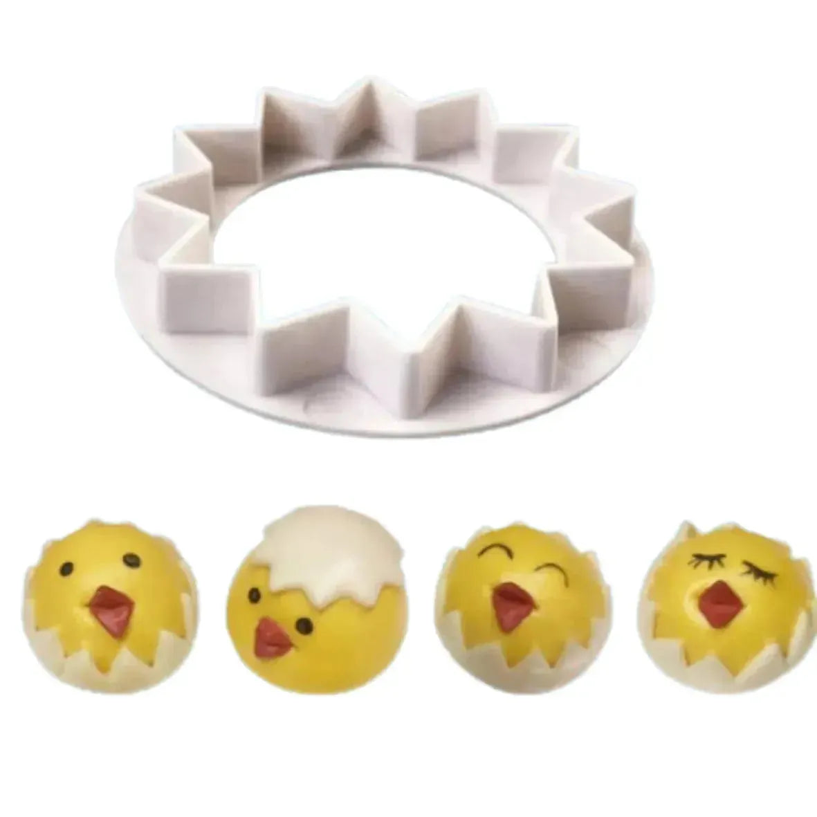 Easter Chick Zig Zag Plunger Cutter - thebakingtools.com