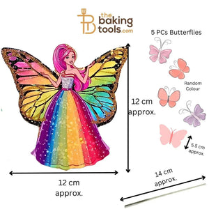 Fairy With Paper Butterflies Cake Topper 004 - thebakingtools.com