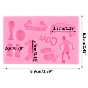 Football Shapes - Silicone Fondant Gum Paste Mould - thebakingtools.com